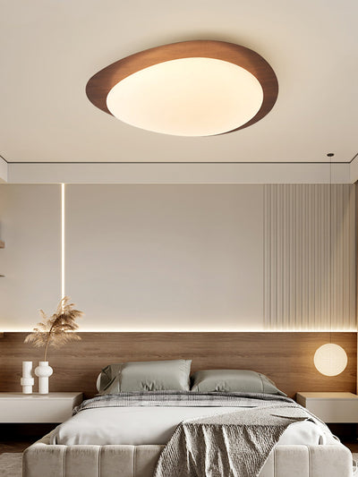 Sylenia Ceiling Light Pebble Walnut Acrylic LED