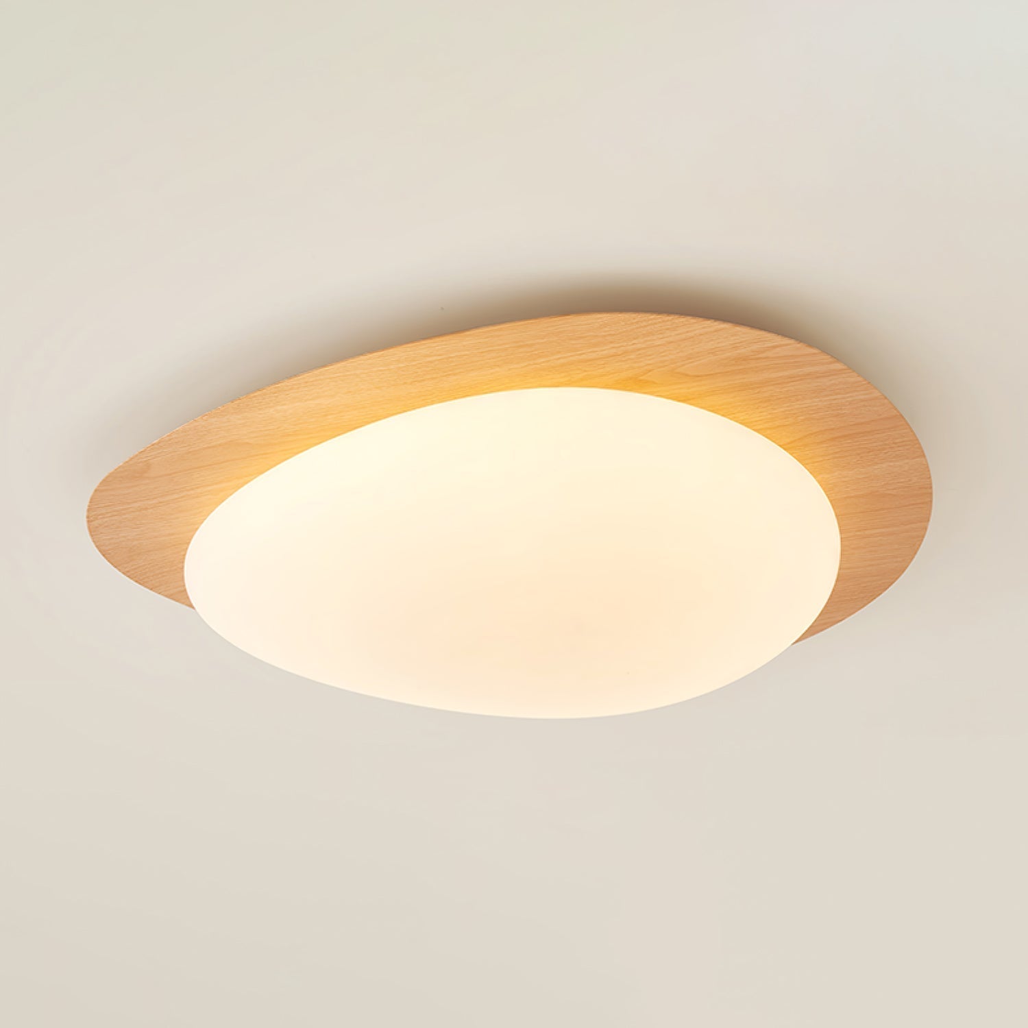 Sylenia Ceiling Light Pebble Walnut Acrylic LED