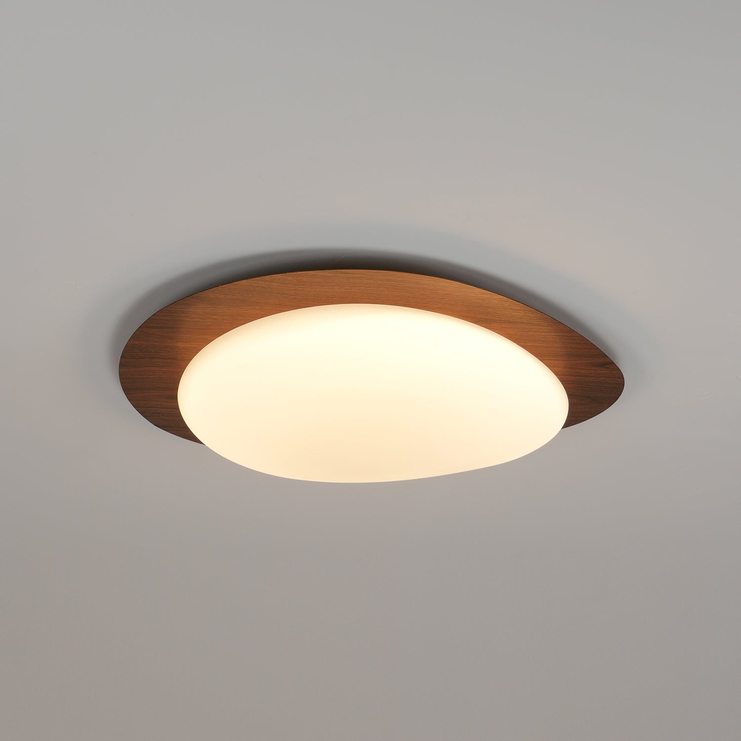Sylenia Ceiling Light Pebble Walnut Acrylic LED