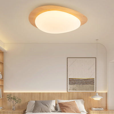 Sylenia Ceiling Light Pebble Walnut Acrylic LED