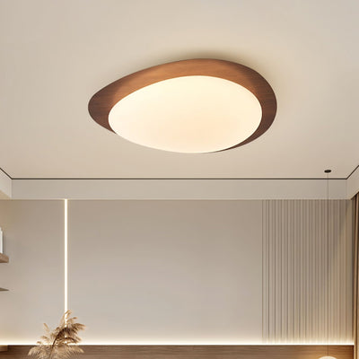 Sylenia Ceiling Light Pebble Walnut Acrylic LED