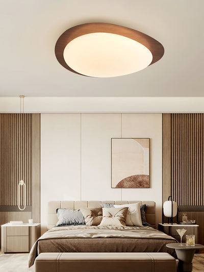 Sylenia Ceiling Light Pebble Walnut Acrylic LED