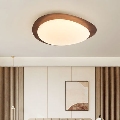 Muto Pebble Walnut Ceiling Light