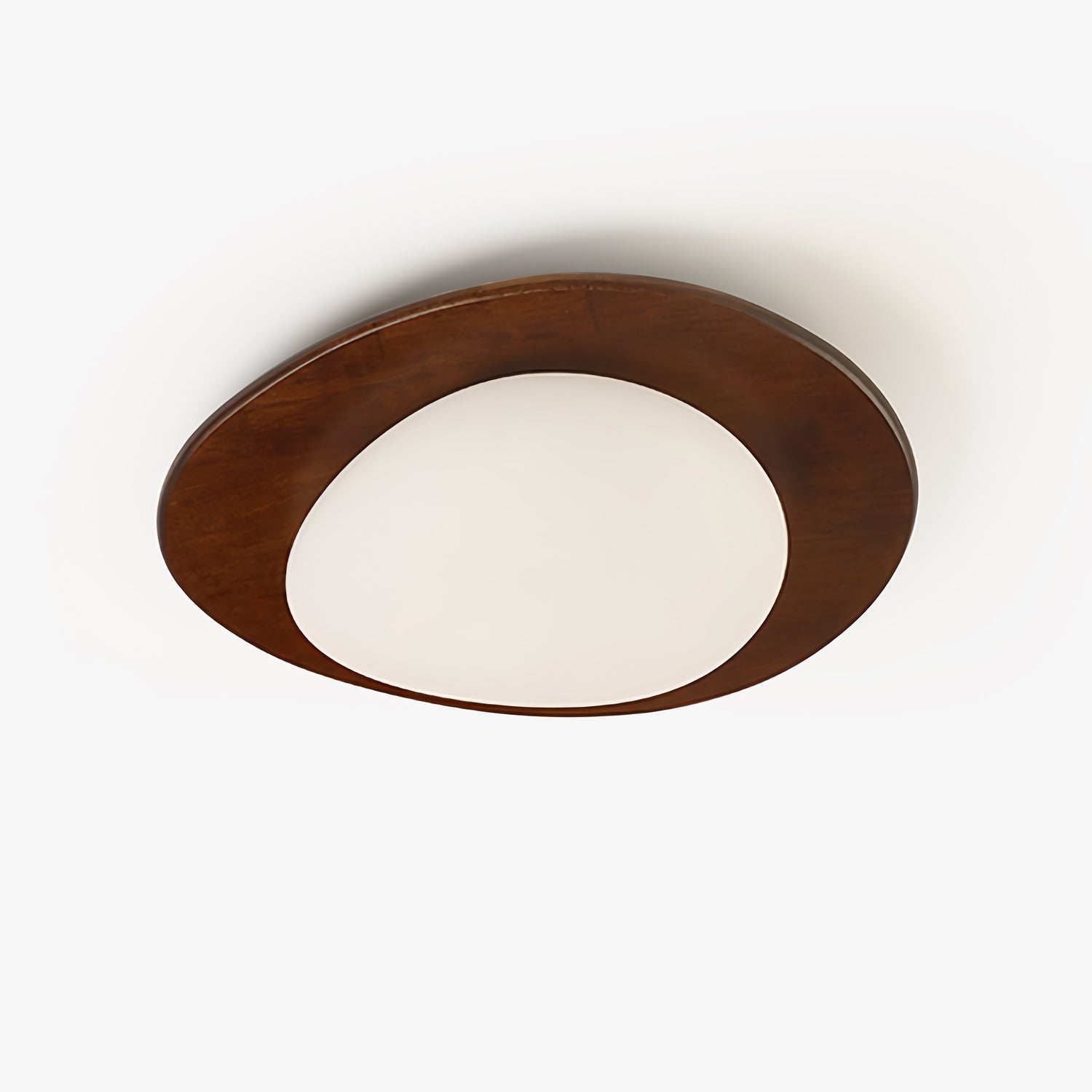 Evory Ceiling Light Wooden Walnut Pebble
