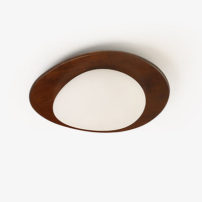Evory Ceiling Light Wooden Walnut Pebble