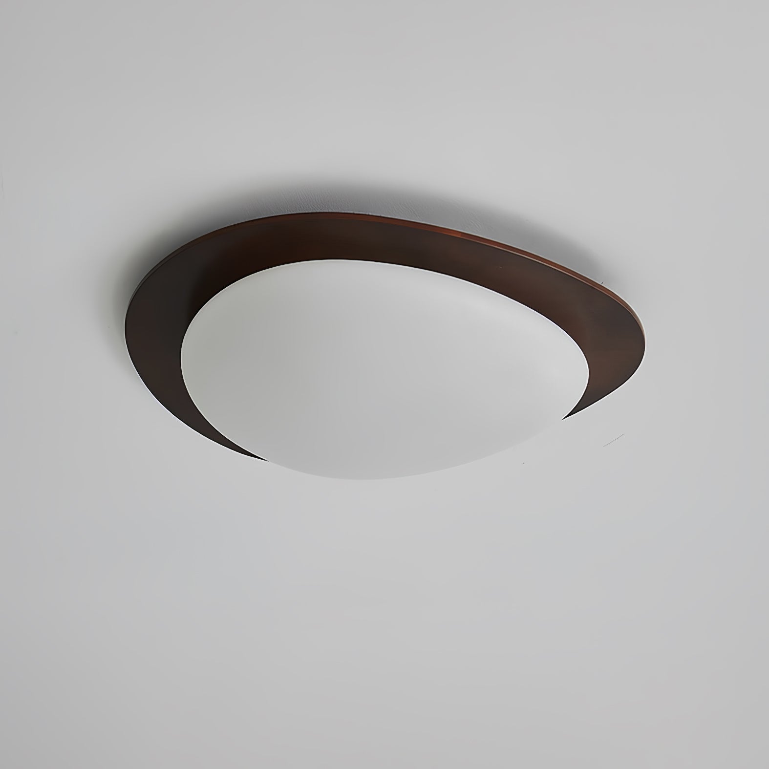 Evory Ceiling Light Wooden Walnut Pebble