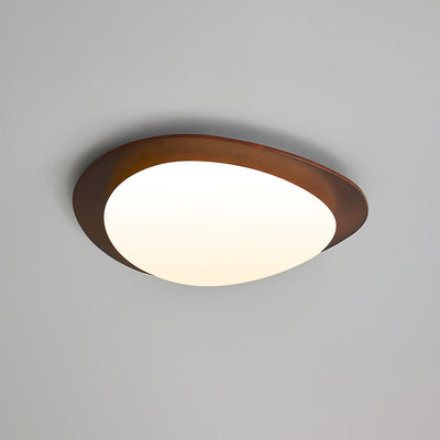 Evory Ceiling Light Wooden Walnut Pebble