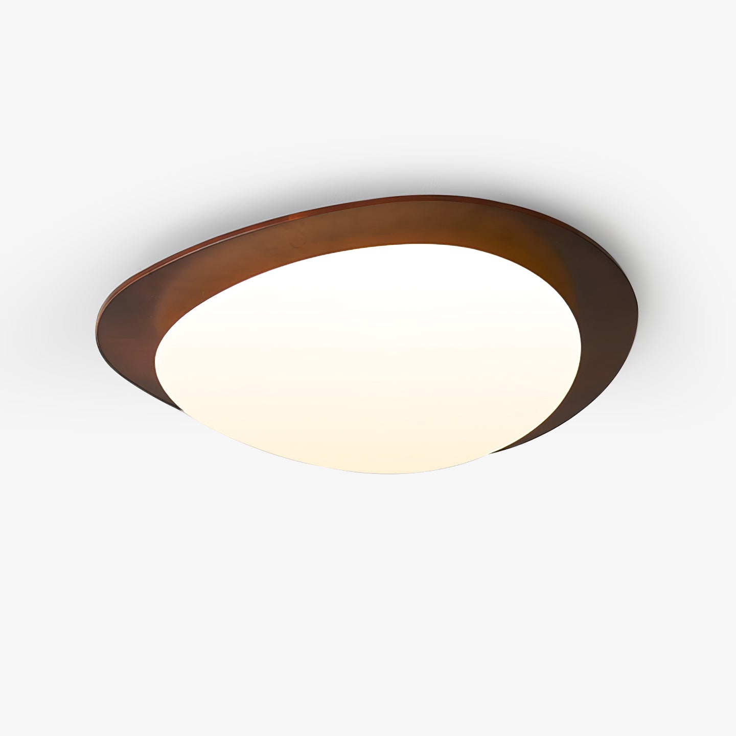 Evory Ceiling Light Wooden Walnut Pebble