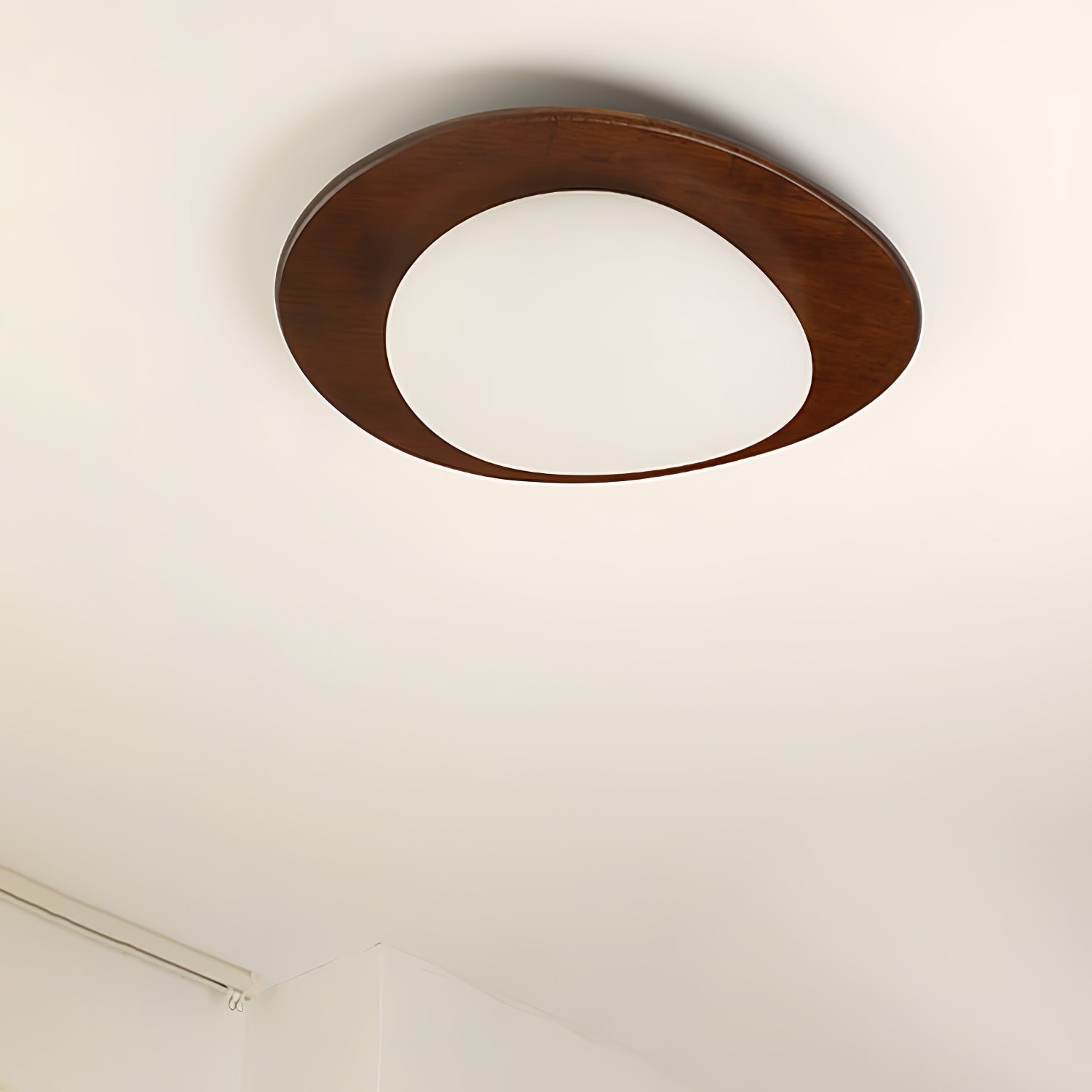 Evory Ceiling Light Wooden Walnut Pebble