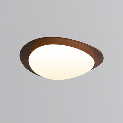 Evory Ceiling Light Wooden Walnut Pebble