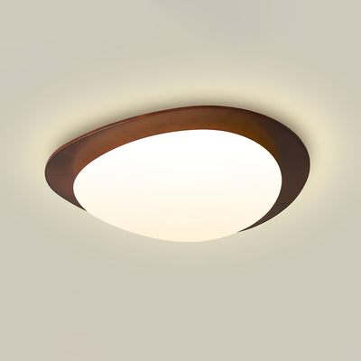Evory Ceiling Light Wooden Walnut Pebble
