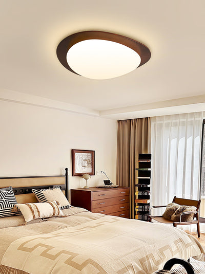 Evory Ceiling Light Wooden Walnut Pebble