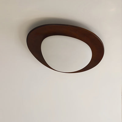 Evory Ceiling Light Wooden Walnut Pebble