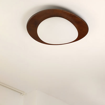 Evory Ceiling Light Wooden Walnut Pebble