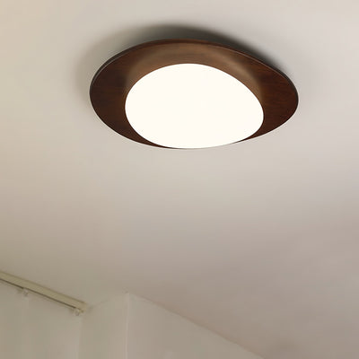 Evory Ceiling Light Wooden Walnut Pebble