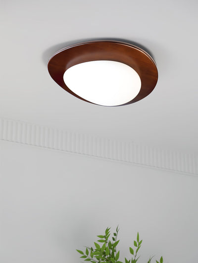 Evory Ceiling Light Wooden Walnut Pebble