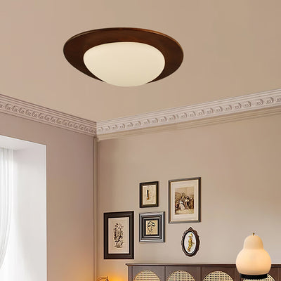 Evory Ceiling Light Wooden Walnut Pebble
