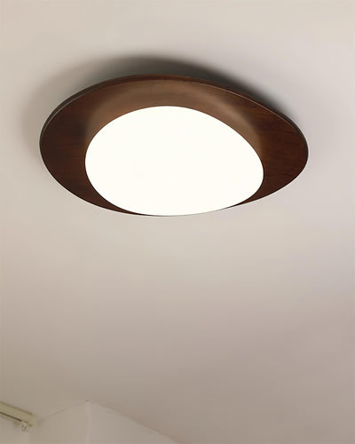 Evory Ceiling Light Wooden Walnut Pebble