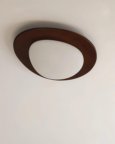 Evory Ceiling Light Wooden Walnut Pebble