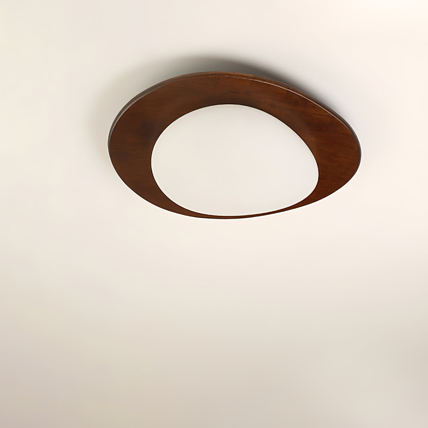 Evory Ceiling Light Wooden Walnut Pebble
