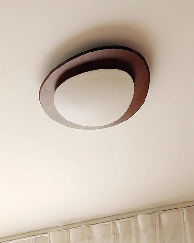 Evory Ceiling Light Wooden Walnut Pebble