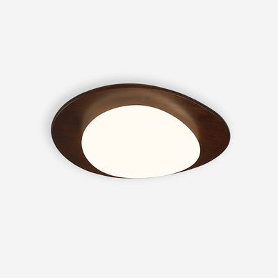 Evory Ceiling Light Wooden Walnut Pebble
