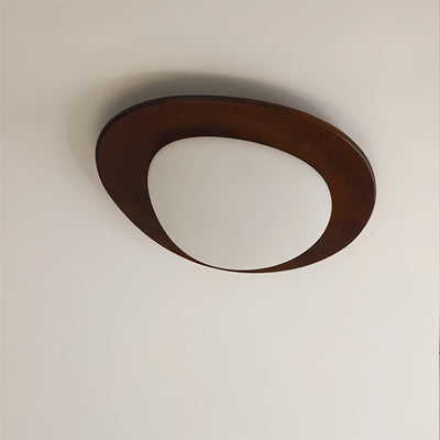 Evory Ceiling Light Wooden Walnut Pebble