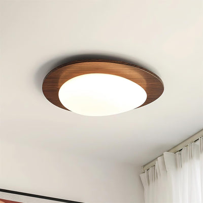 Evory Ceiling Light Wooden Walnut Pebble
