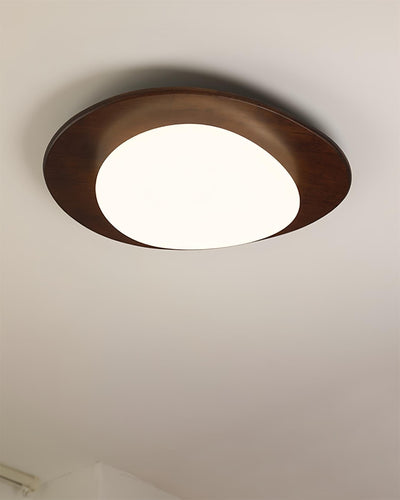 Evory Ceiling Light Wooden Walnut Pebble