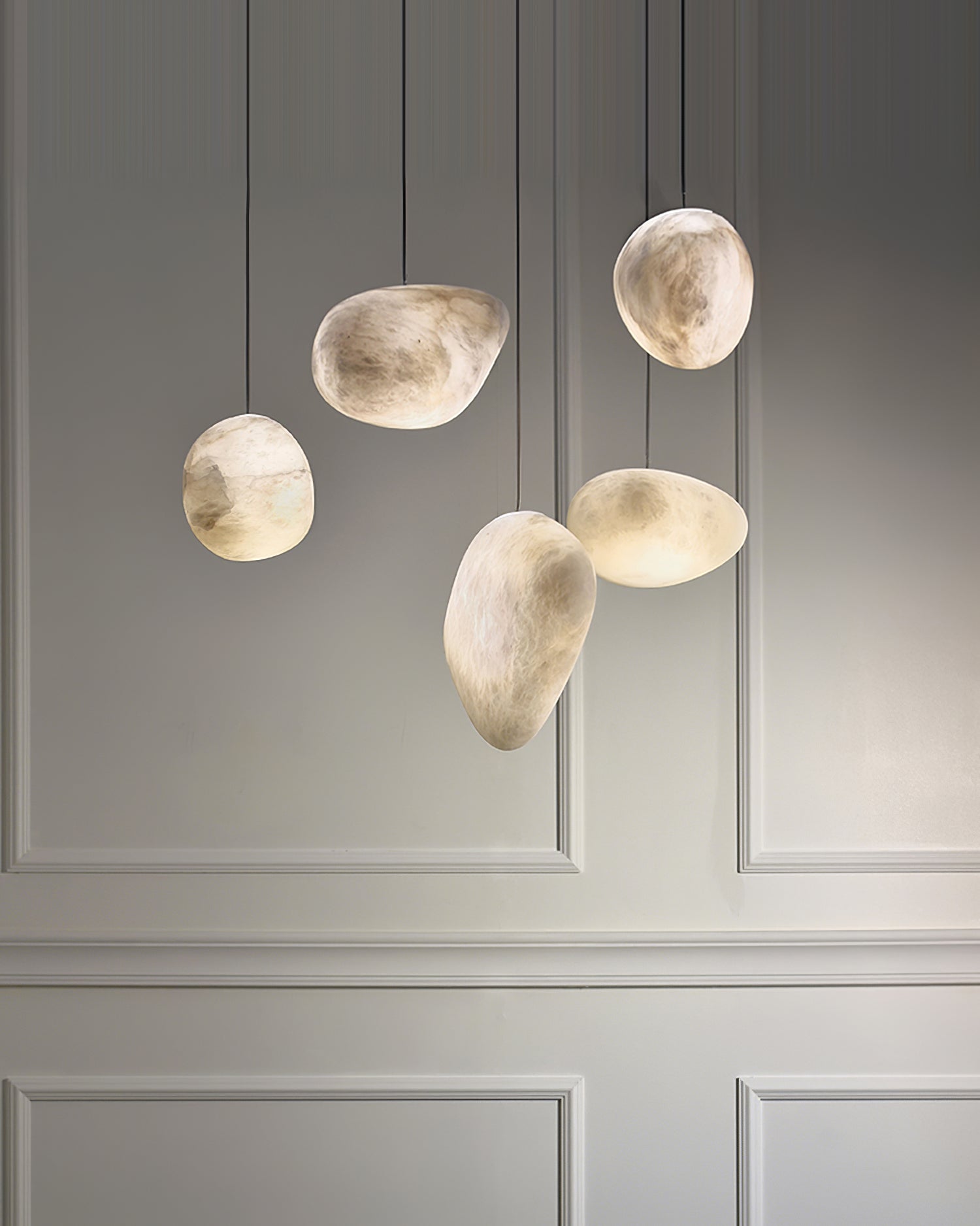 Nivisaya Pebbles Alabaster Pendant Lamp