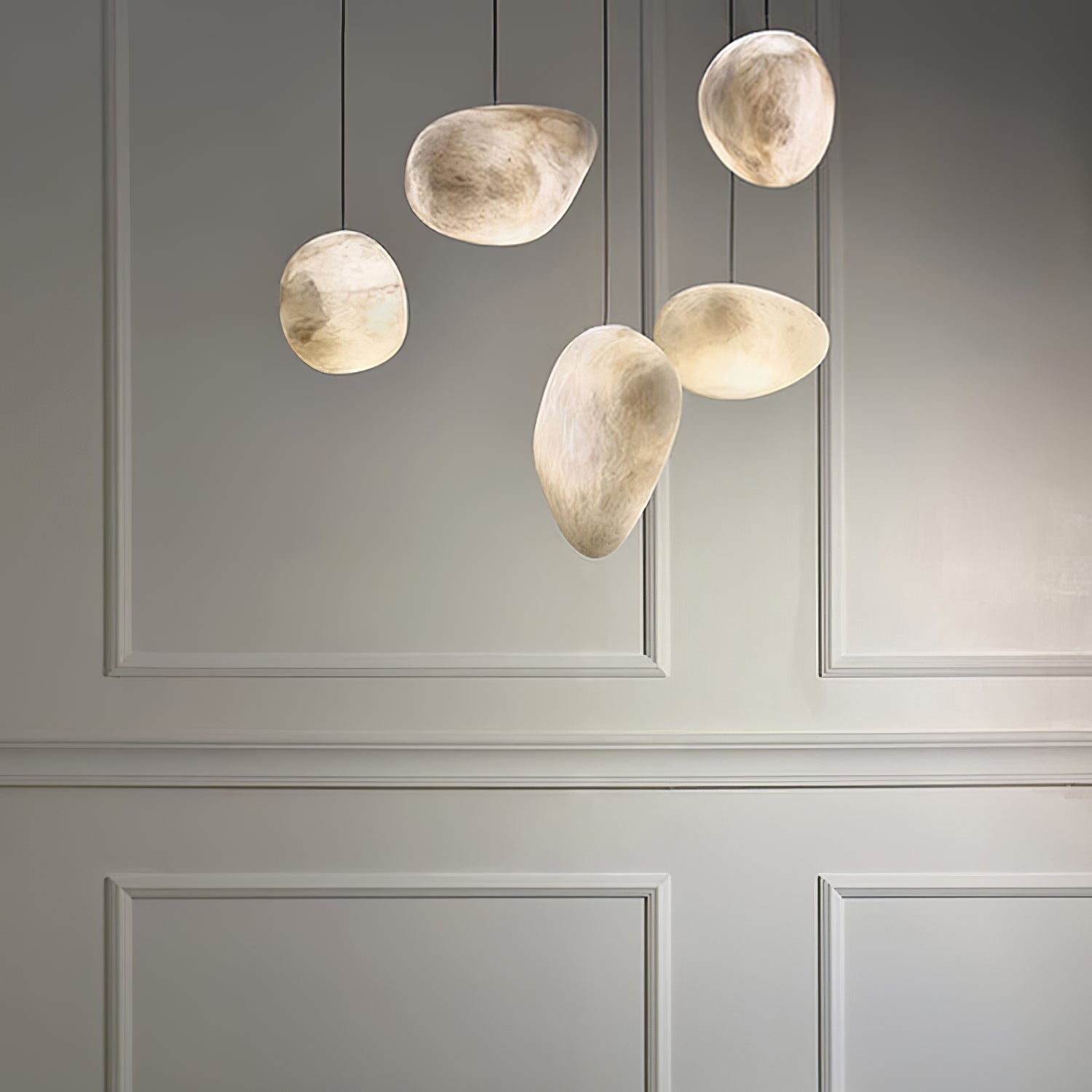 Nivisaya Pebbles Alabaster Pendant Lamp