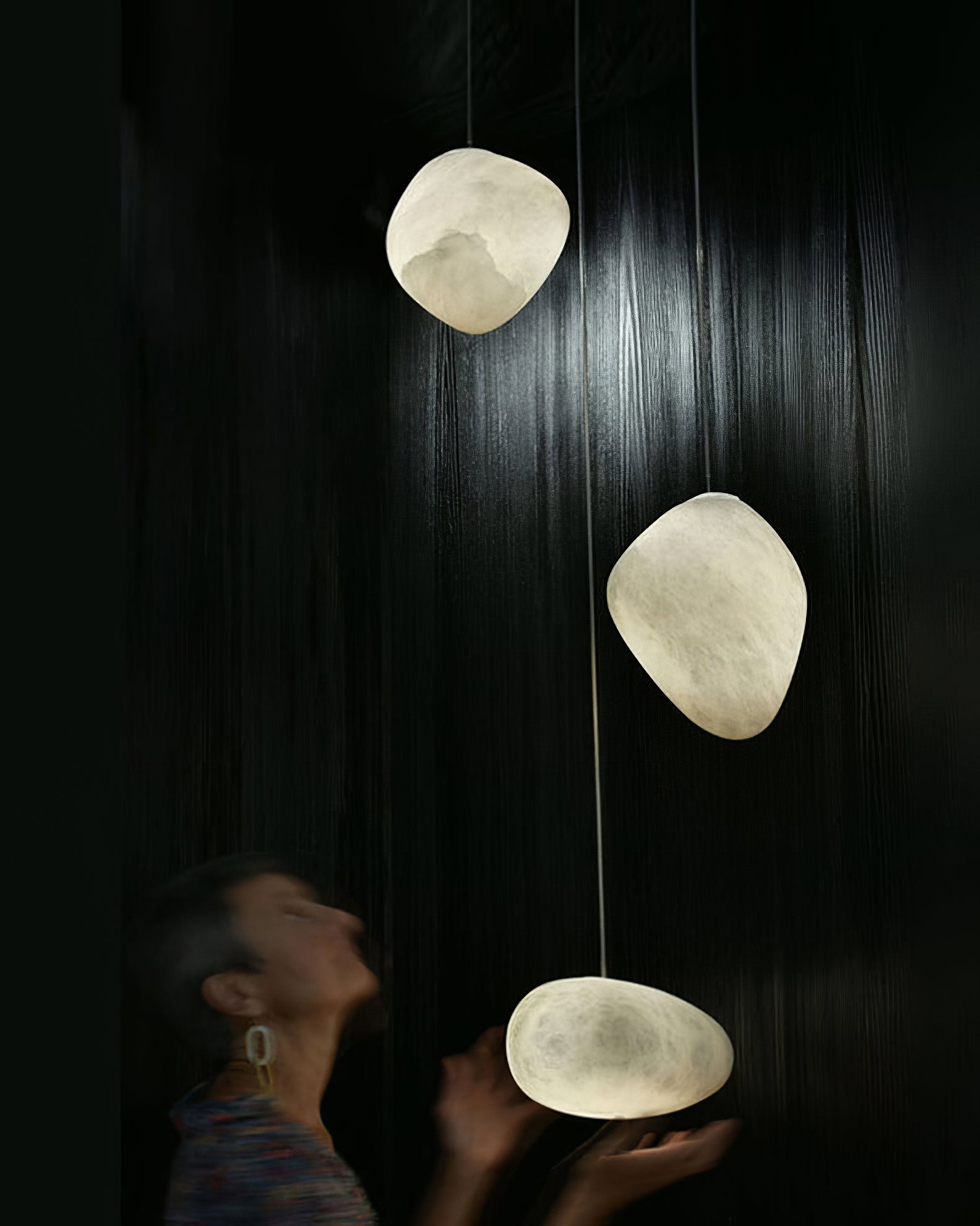 Nivisaya Pebbles Alabaster Pendant Lamp