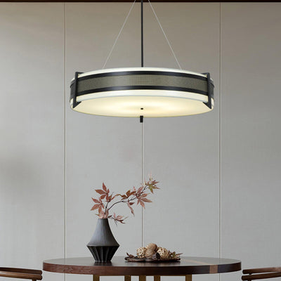 Rivanora Chandelier Pedesina Black Mesh LED