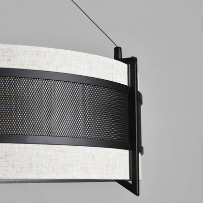 Rivanora Chandelier Pedesina Black Mesh LED