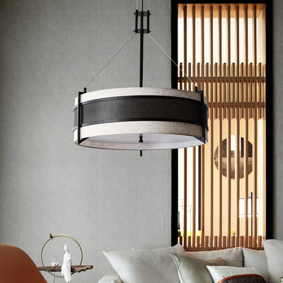 Rivanora Chandelier Pedesina Black Mesh LED
