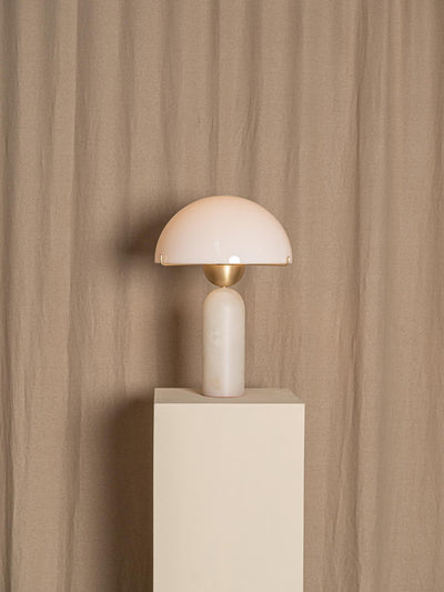 Veviniel Alabaster Table Lamp - Neutral Decor