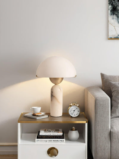 Veviniel Alabaster Table Lamp - Neutral Decor
