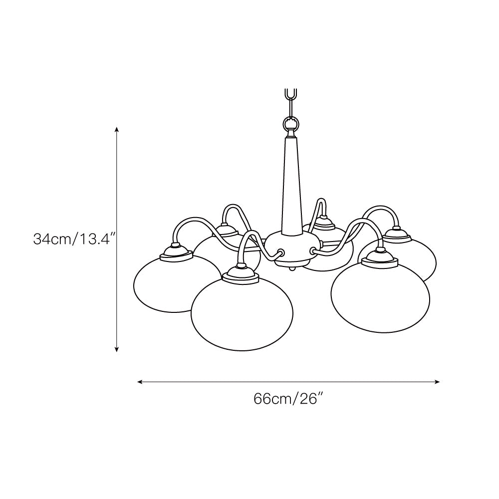 Velafield Persimmon Chandelier