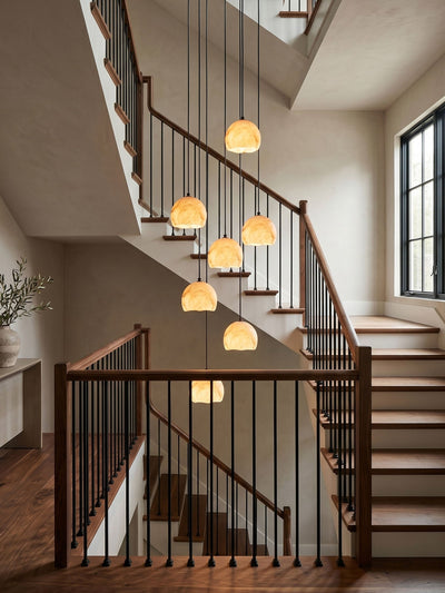 Nerea Alabaster Dome Staircase Chandelier