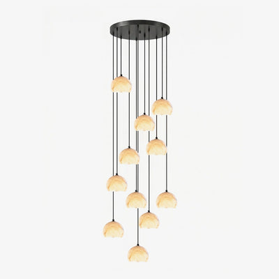 Nerea Alabaster Dome Staircase Chandelier