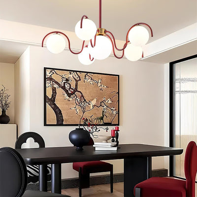 Aria Chandelier Blossom Cruving Arm - Neutral Decor