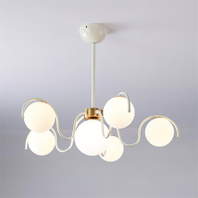 Aria Chandelier Blossom Cruving Arm - Neutral Decor