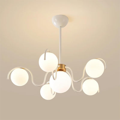 Aria Chandelier Blossom Cruving Arm - Neutral Decor