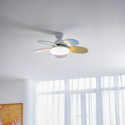 Eireise Colorful Glass Kids Ceiling Fan Light