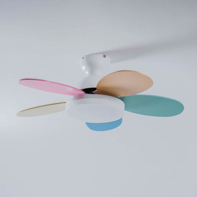 Eireise Colorful Glass Kids Ceiling Fan Light