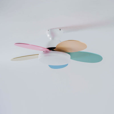 Eireise Colorful Glass Kids Ceiling Fan Light