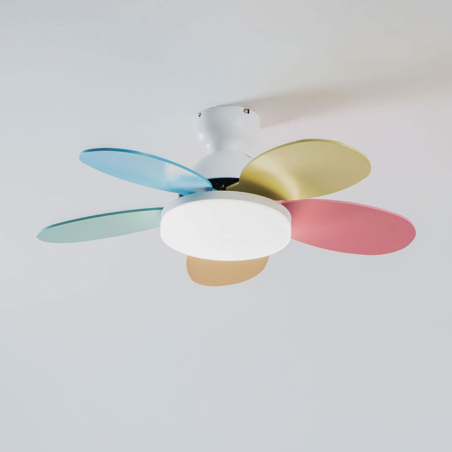 Eireise Colorful Glass Kids Ceiling Fan Light