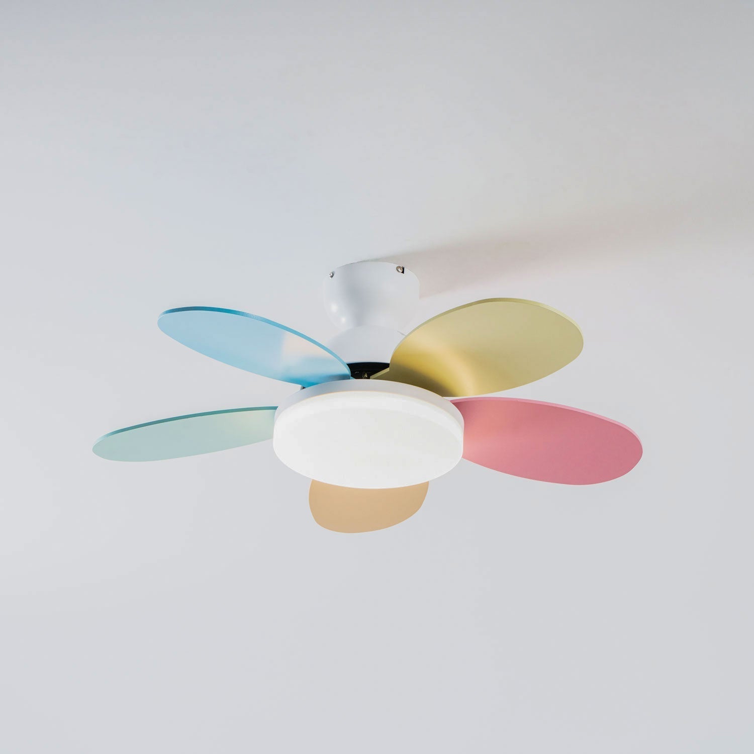 Eireise Colorful Glass Kids Ceiling Fan Light