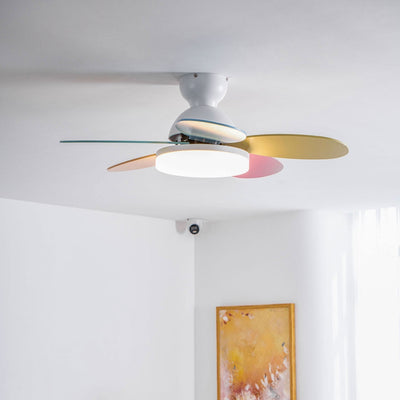 Eireise Colorful Glass Kids Ceiling Fan Light