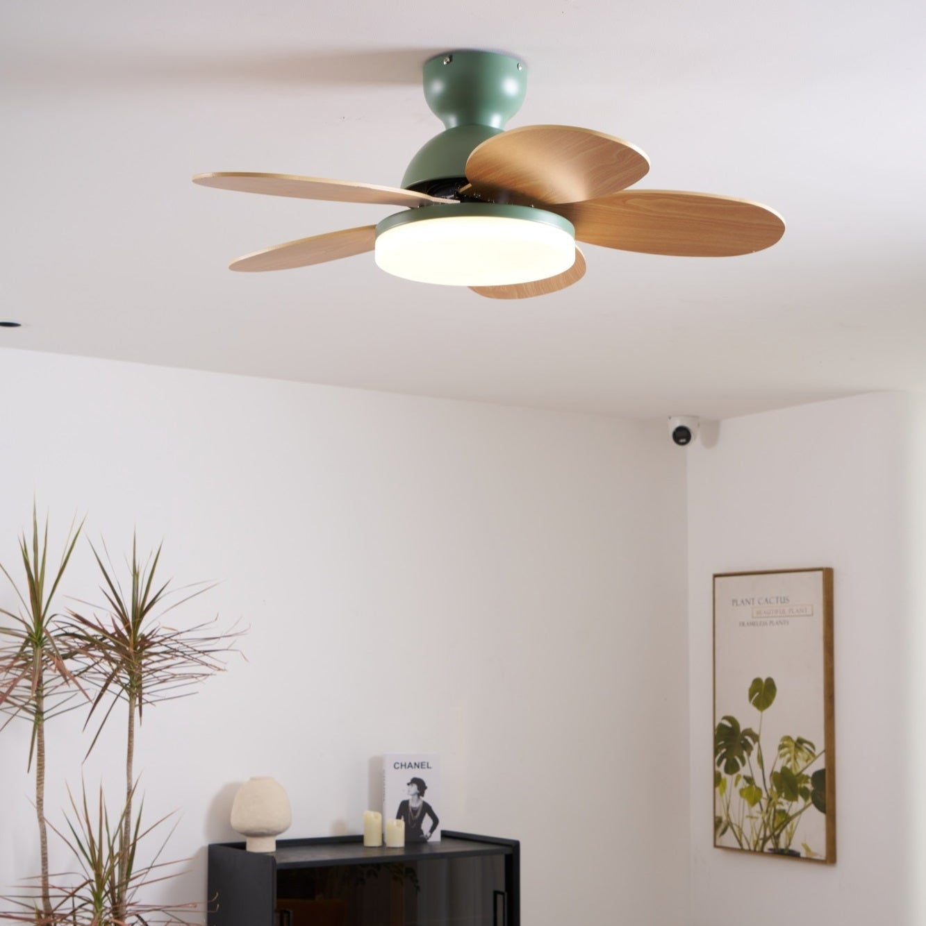 Eireise Colorful Glass Kids Ceiling Fan Light